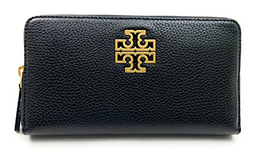 Tory Burch Women's Leather Britten Zip Continental Wallet (Black)