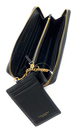 Tory Burch Women's Leather Britten Zip Continental Wallet (Black)