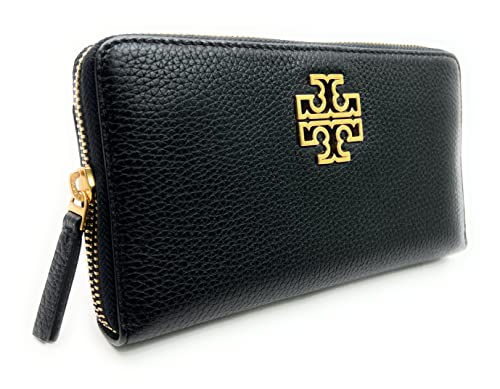 Tory Burch Women's Leather Britten Zip Continental Wallet (Black)