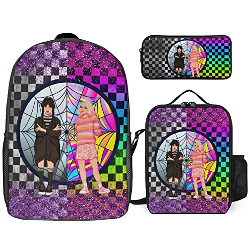 VOZUKO 3pcs Wednesday Backpack Shoulder Backpack Large Capacity Wednesday Bag Sports Bag for Girls Womens