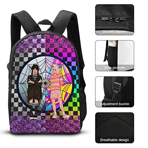 VOZUKO 3pcs Wednesday Backpack Shoulder Backpack Large Capacity Wednesday Bag Sports Bag for Girls Womens