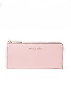 Michael Kors Jet Set Travel Large Logo Quarter-Zip Wallet (Powder blush)