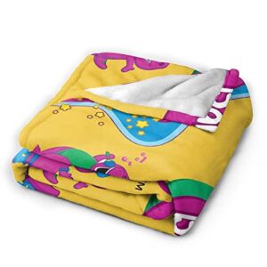 ECLUT Barney-The-Dinosaur Blanket Fleece Lightweight Cozy Soft Blanket Couch Sofa Livingroon Bedroom Decor 50"X40"