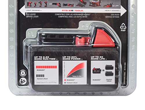 Milwaukee 48-11-1850R M18 18V 5Ah XC Extended Capacity Resistant Battery 2 Pack, (48-11-1850Rx2)