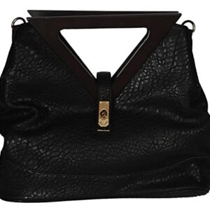ANN CREEK Women's Triangle Handle Bag Crossbody Bags Stachel Bags Shoulder Bags Fashion Faux Leather PU Purses Handbags Ladies Tote Bags Evening Bags Clutch Purses Black