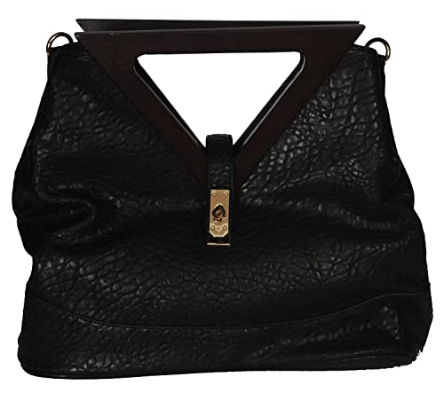 ANN CREEK Women's Triangle Handle Bag Crossbody Bags Stachel Bags Shoulder Bags Fashion Faux Leather PU Purses Handbags Ladies Tote Bags Evening Bags Clutch Purses Black