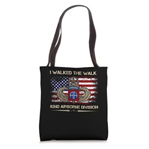 i walked the walk 82nd airborne division tote bag