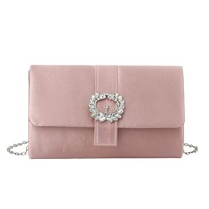 lanpet evening bags for women diamantes embellished satin clutch purse for wedding party