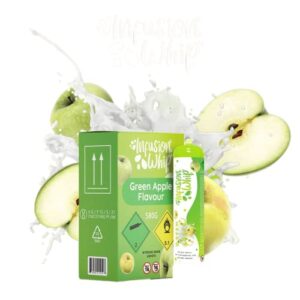 infusionwhip flavored whipped cream chargers – pure n2o whipped cream cylinder – 0.95 liter nitrous oxide chargers (580 gram) compatible with cream whippers – 1 carton (6 cylinders) (green apple)
