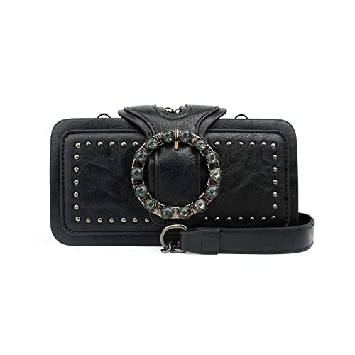 JBB Women Snapshot Camera Purse Crossbody Bags Small Satchel Clutch Bag Shoulder Handbag Black