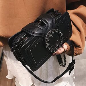 JBB Women Snapshot Camera Purse Crossbody Bags Small Satchel Clutch Bag Shoulder Handbag Black