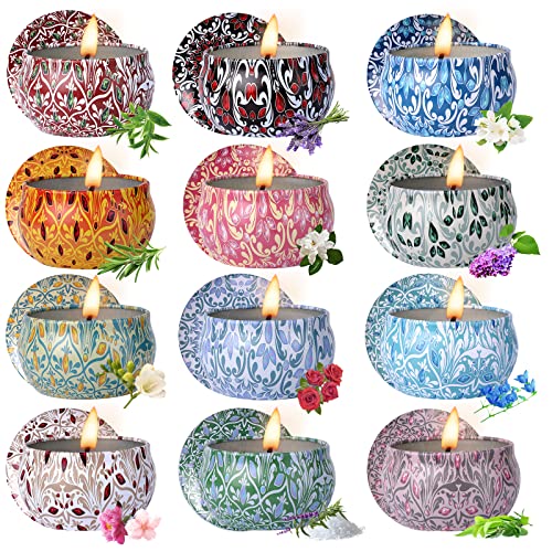 Scented Candles Gifts for Women, Candles for Home Scented, 12 Pack Soy Wax Candles Gifts Sets, Birthday Gifts for Women Mom Best Friends Sister Colleague, Thank You Gifts for Women Christmas Gifts