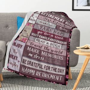 Nahjiiem Retirement Gifts for Women Men Retirement Blanket Retired Throw Blanket Best Retirement Gifts Ideas 50"×60"