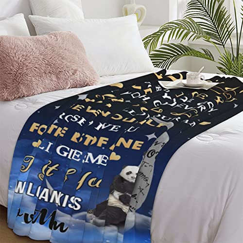 ZUMAS Daughter Gifts from Mom Dad, Unique Birthday Gifts for Daughter Adult Women, to My Daughter Throw Blanket from Mom (Panda Moon, 50X60 Inch)