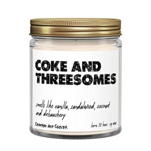 coke and threesomes vanilla coconut sandalwood 9 oz candle