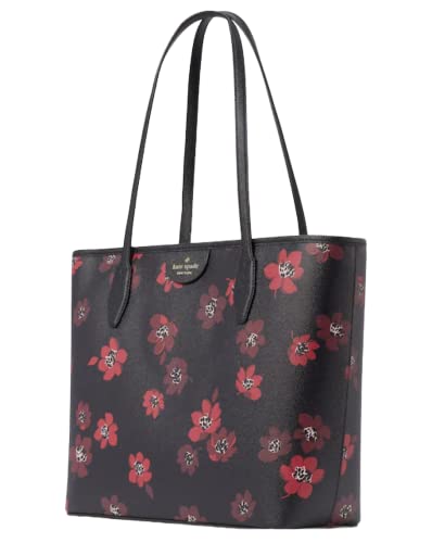 Kate Spade Lori Large Top Zip Tote Black Multi Dancing Bloom Red Floral