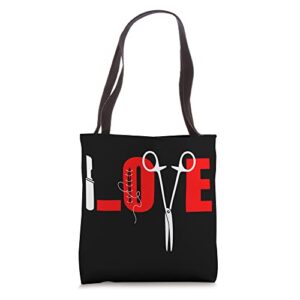 love surgical technology life surgical tech tote bag