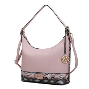 mkf collection shoulder bag for women, vegan leather hobo fashion handbag messenger purse