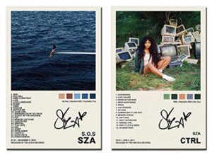 a set of 2 canvas posters sza poster ctrl poster poster sos poster , album aesthetics 2 piece set,8×12 canvas prints unframed set of 2