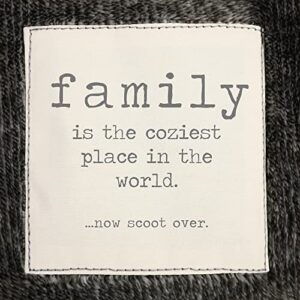 DEMDACO Coziest Place in The World Black 120 x 60 Polyester Knit Mega Family Throw Blanket