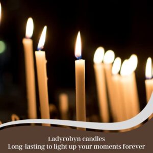 ladyrobyn White Candles for Spell | Candles/Healing Candles/Chime Candles | Unscented Wax Candles Spell Candles Ritual Spell (White)- Set of 40