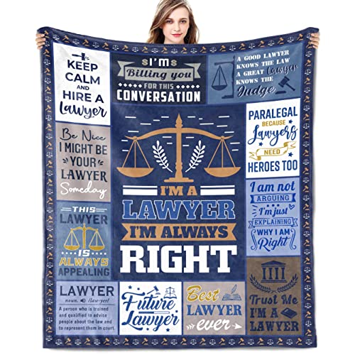 Lawyer Gifts for Women Lawyer Gifts for Men Mothers Day Blanket Law School Graduation Gifts Law School Essentials Law School Gifts Lawyer Gift Ideas Best Lawyer Ever Throw Blanket 60 x 50 Inch