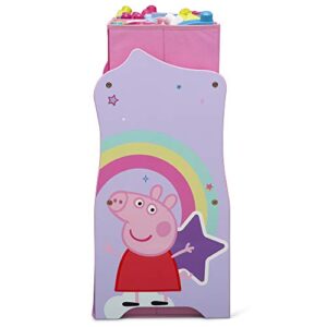 Delta Children Chair Desk with Storage Bin + Design and Store 6 Bin Toy Storage Organizer, Peppa Pig (Bundle)