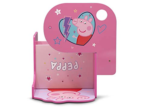 Delta Children Chair Desk with Storage Bin + Design and Store 6 Bin Toy Storage Organizer, Peppa Pig (Bundle)