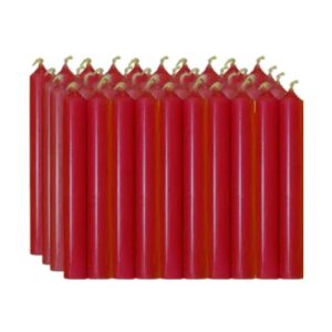ladyrobyn set of 40 candles chime candles/stick candle/spell candle set of 40 | spell candle | unscented spell candles (red)