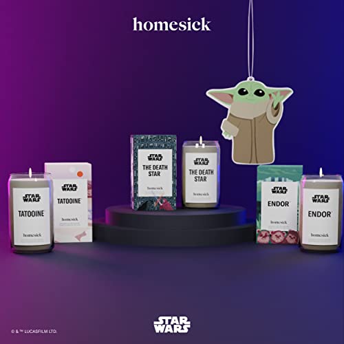 Homesick Premium Scented Candle, Star Wars The Death Star - Scents of Smoked Amber, Cement, Tobacco, 13.75 oz, Gifts, Soy Blend Candle Home Decor