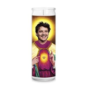 pedro pascal celebrity prayer candle – pablo funny saint candles – narco votive candle – 100% handmade in us – funny celeb novelty last tv show movie gift