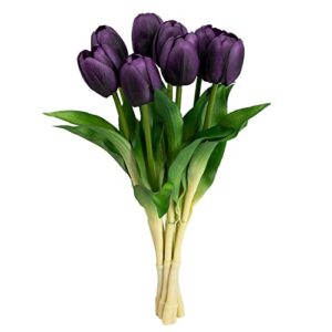 Softflame Artificial/Fake/Faux Flowers - Tulip Purple 8PCS for Wedding, Home, Party, Restaurant