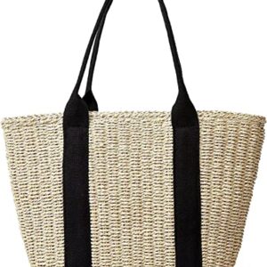 Summer Beach Vacation Large Tote Bag Handmade Woven Shoulder Bags Straw Handbag for Women