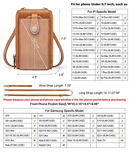 Kattee Genuine Leather Satchel Handbags Bundle with RFID Blocking Women Corssbody Cellphone Purses Wallets