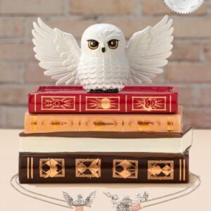 Charmed Aroma Harry Potter Hedwig Scented Candle and Jewelry Tray with Surprise Necklace Inside, 925 Sterling Silver, Jewelry Candle for Women, Home Décor | Collectible |Accessories Gift