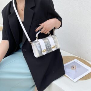 Fashion 2022 New Women PVC Transparent Graffiti Messenger Female Bag Shoulder Handbag Purse Crossbody Bags for Women Tote Bags