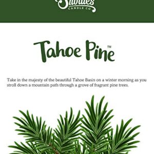 Tahoe Pine Scented Natural Soy Candle, Essential Fragrance Oils, 100% Soy, Phthalate & Paraben Free, Clean Burning, 9 Oz.