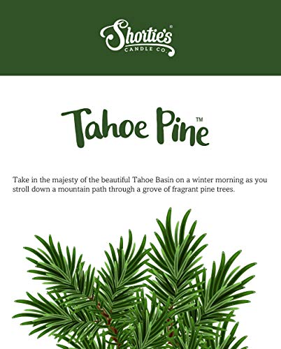 Tahoe Pine Scented Natural Soy Candle, Essential Fragrance Oils, 100% Soy, Phthalate & Paraben Free, Clean Burning, 9 Oz.