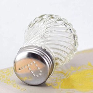 2pcs Spice Salt Jar Glass Kitchen Pepper Seasoning Shaker Jar BBQ Cooking Bottle Small Salt Shaker Pepper Powder Jar