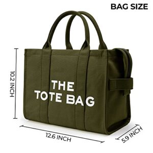 The Tote Bag Canvas for Women | Zipper Closure Shoulder Bag | Handbag for Shopping, Work, Travel, Everyday use (PURPLE)