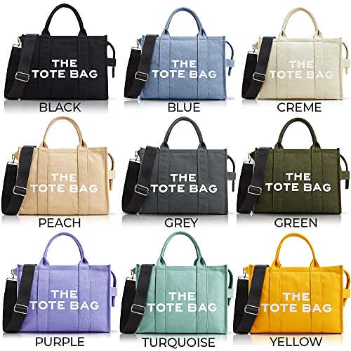 The Tote Bag Canvas for Women | Zipper Closure Shoulder Bag | Handbag for Shopping, Work, Travel, Everyday use (PURPLE)