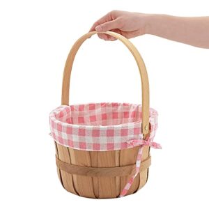 Fun Express Pink Gingham Easter Basket