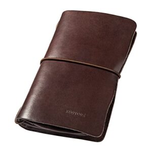 zuoyouz womens wallet leather card holder wallet, large capacity ladies wallet, soft clutch purse wallet for women dark brown