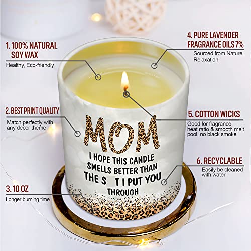 Gifts for Mom from Daughter, Son - Mom Gifts from Daughters, Sons - Mothers Day Gifts for Mom, Women, Wife, Her - Birthday Gifts for Mom, Mom Birthday Gifts, Mother Birthday Gifts 10Oz Lavender Candle