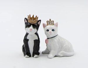 cosmos gifts 21031 prince and princess cat salt and pepper shaker