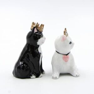 Cosmos Gifts 21031 Prince and Princess Cat Salt and Pepper Shaker
