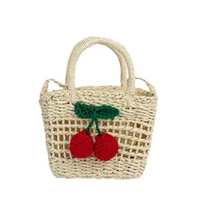 straw bags for women summer beach bag handwoven tote bag crossbody bag boho style clutch purse for travel daily use-white