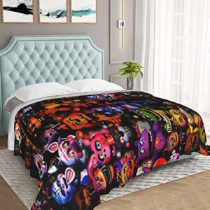 Throw Five Blanket Nights Blanket Bedding Blanket Sofa at Blanket Flannel Blankets Air Conditioning Freddy's Blanket Fans Gifts 50"X40"