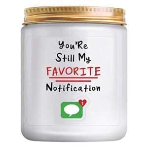 funny birthday gifts for women men, romantic anniversary for him her boyfriend girlfriend wife husband couples best friends bff bestie lavender christmas valentines day candle present