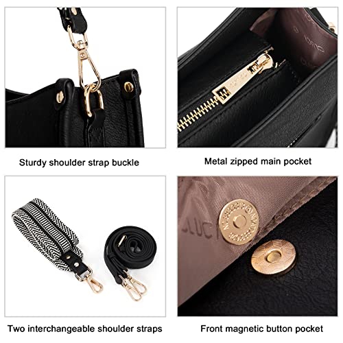 CLUCI Vegan Leather Women's Crossbody Handbags Fashion Hobo Shoulder Bag Purse For Ladies with Adjustable Strap